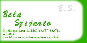 bela szijarto business card